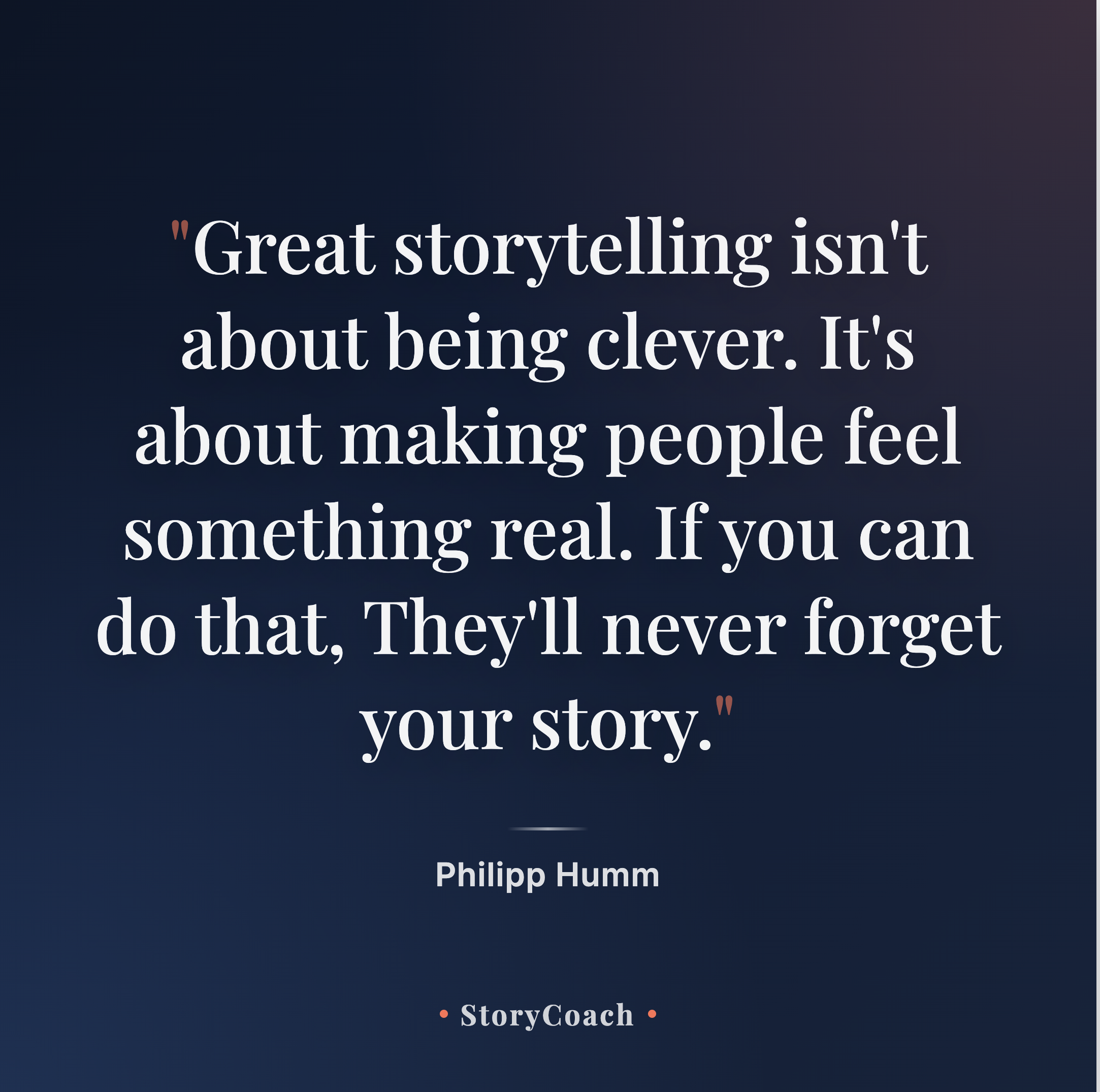 Great Storytelling Isn't About Being Clever